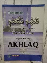 Image of Ta'lim Al Mutta'allim Kajian Tentang : Akhlaq