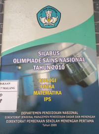 Silabus Olimpiade Sains Nasional Tahun 2010